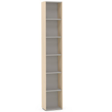Шатура Стеллаж прямой Chelsea,Rimini серая торцевой, 40x24.8x232.6 см
