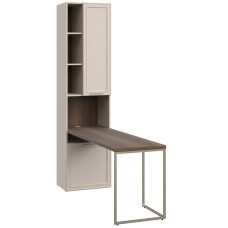 Шатура Стол письменный Монреаль беж со стеллажом, 59.4x178.3x232.6 см