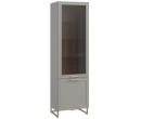Шатура Шкаф-витрина одностворчатый Монреаль серый, 40.4x59.4x204.6 см