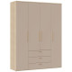 Шатура Шкаф четырехстворчатый Алтея тауп, 50.2x160.2x210 см
